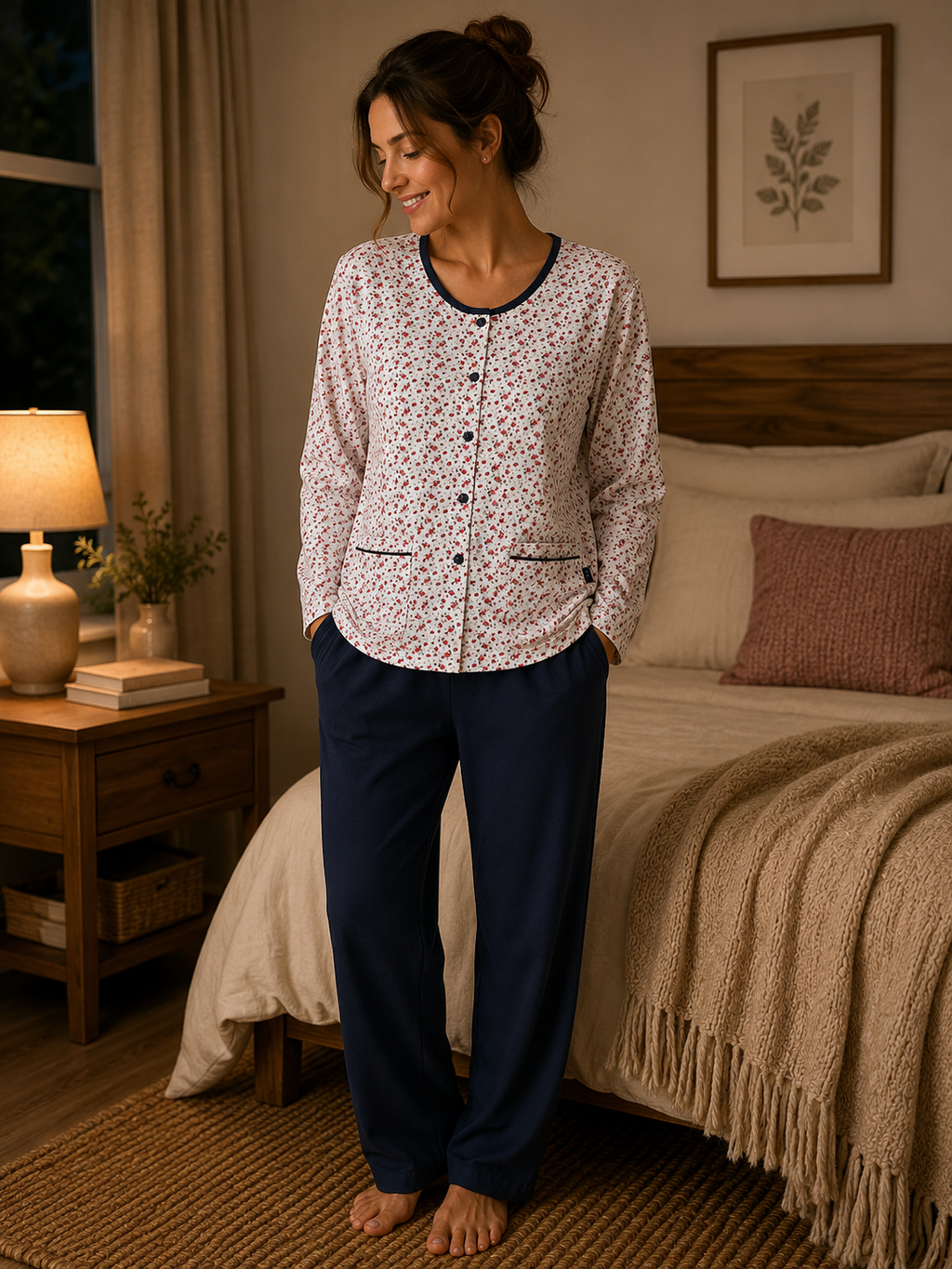 Women's Pajamas 100% Cotton, Non-carded