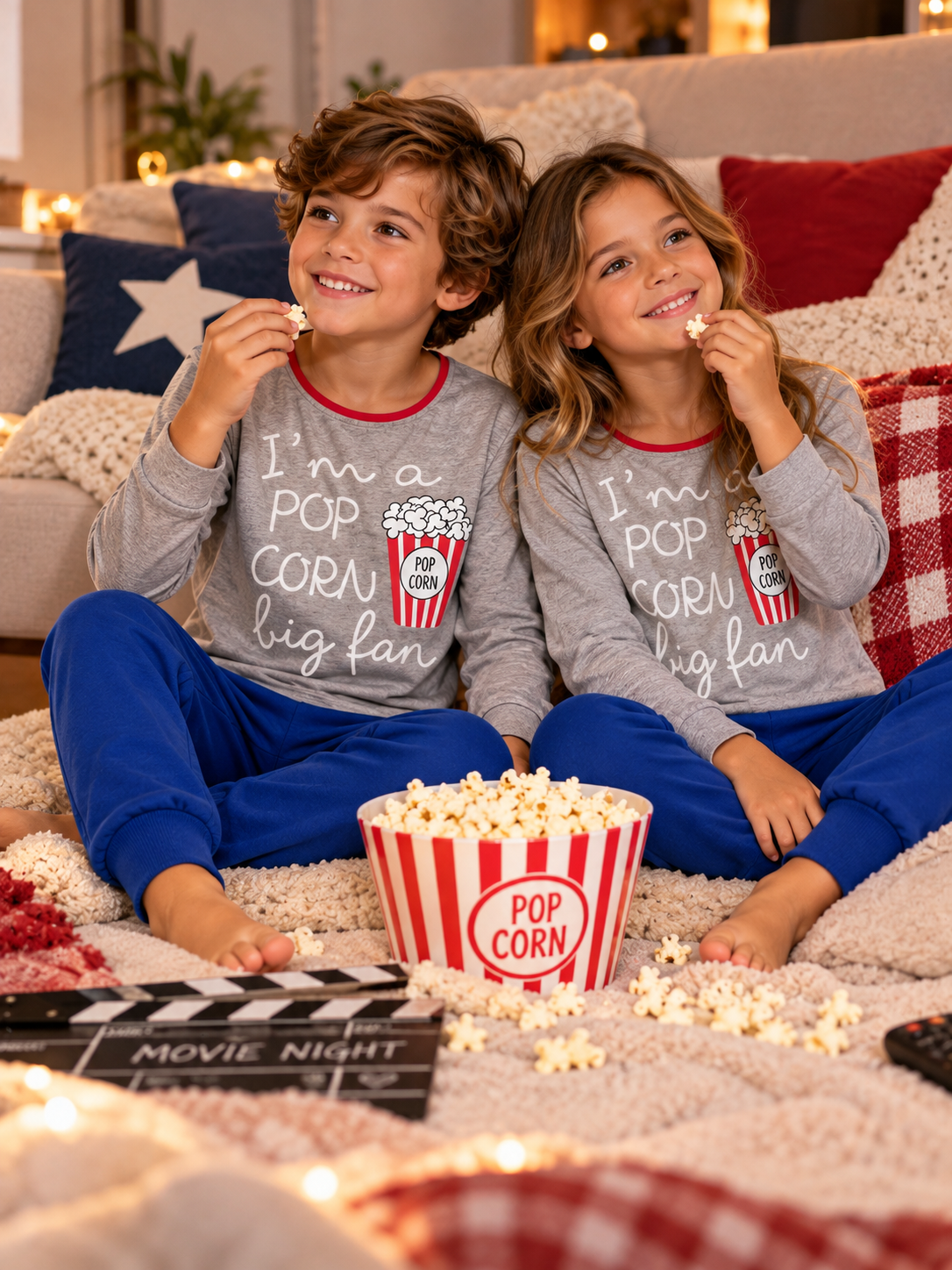 Children's Winter Brushed 100% Cotton Pajamas – Boy