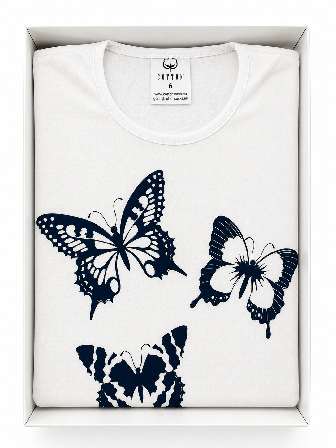 Children's Pajamas 100% Cotton | T-shirt and Shorts: Butterflies / 12A