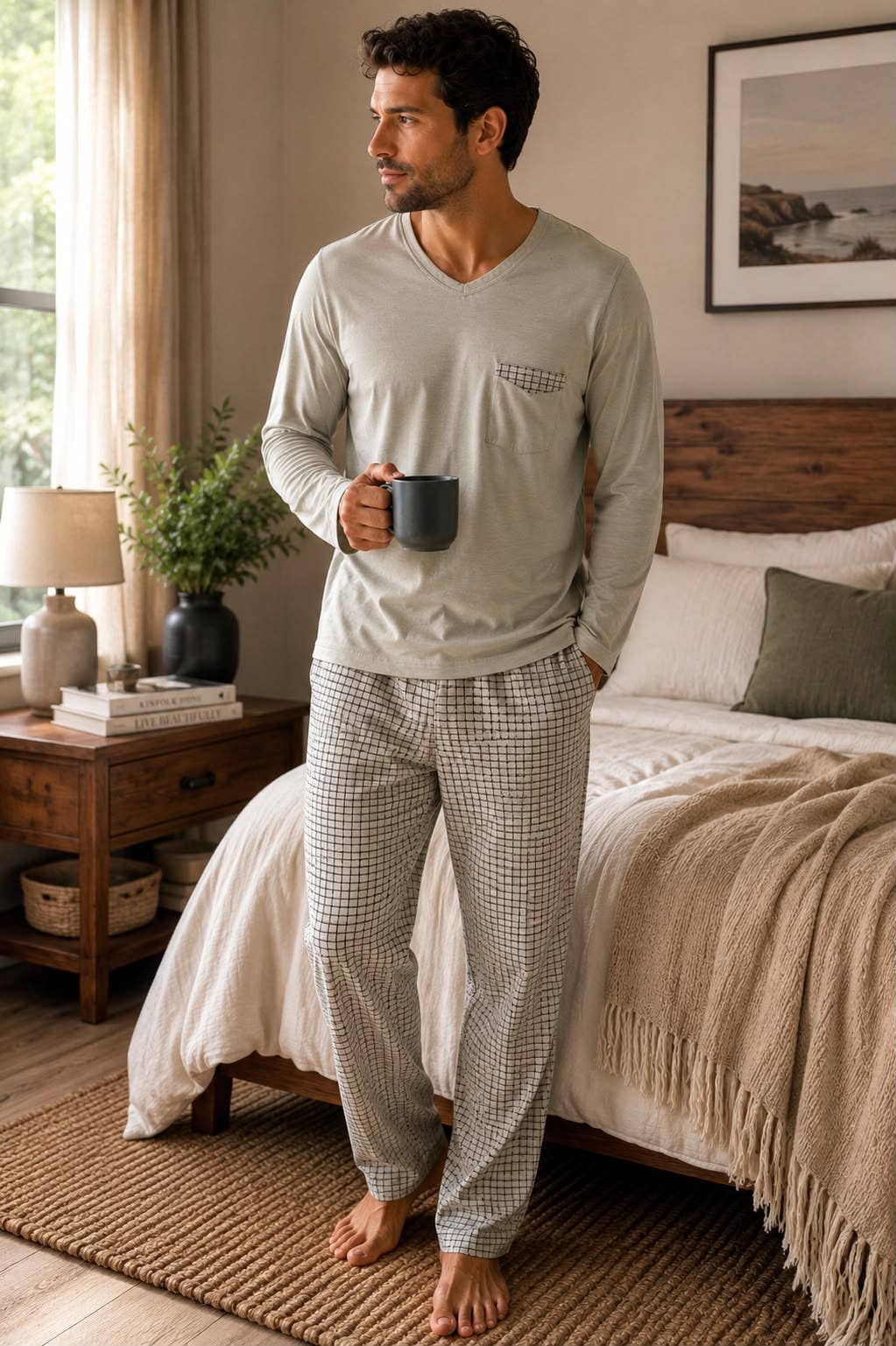 Men's Pyjamas 100% Cotton, Non-carded